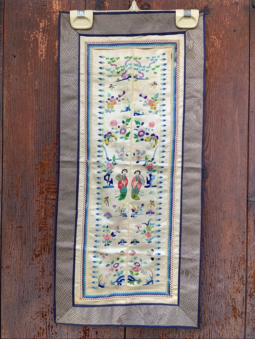 Antique Chinese Silk Embroidered Sleeve Band